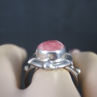 Artisan Sterling Cherry Quartz Ring Size 8