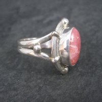 Artisan Sterling Cherry Quartz Ring Size 8