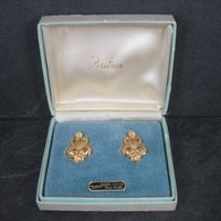 Vintage Nouveau 12K Screw Back Earrings