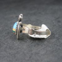 Southwestern Sterling Inlay Feather Ring NOS