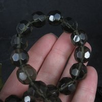 Bead Gallery 13MM Faceted Smoky Glass Beads 12"