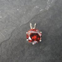 Sterling 8mm January Birthstone Pendant