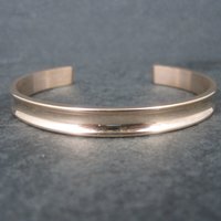 Simple Gold Silver Rose Gold Cuff Bracelet 6 Inches