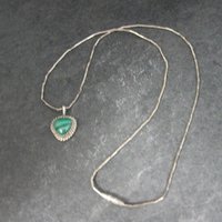 Southwestern Sterling Malachite Pendant Liquid Silver Chain