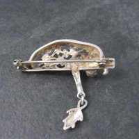 Vintage Sterling Cat and Mouse Brooch