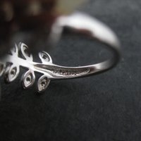 Estate Sterling Leaf Vine Ring Size 7