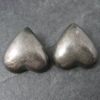 Vintage Sterling Heart Clip On Earrings Barra