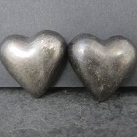 Vintage Sterling Heart Clip On Earrings Barra