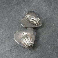 Vintage Sterling Heart Clip On Earrings Barra