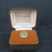 Vintage Krementz Oval Tie Tack Gold Plated New Old Stock