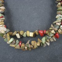 Southwestern 3 Strand Earthy Bead Necklace