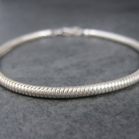 Italian Sterling 3mm Snake Chain Bracelet 7.25 Inches