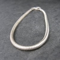 Italian Sterling 3mm Snake Chain Bracelet 7.25 Inches