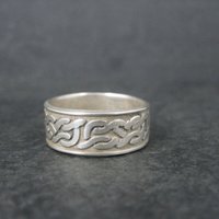 Vintage Sterling Celtic Band Ring Size 11