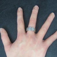 Vintage Sterling Celtic Band Ring Size 11