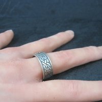 Vintage Sterling Celtic Band Ring Size 11