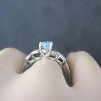 Vintage Sterling Blue Topaz Ring Size 8