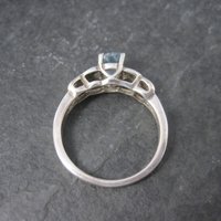 Vintage Sterling Blue Topaz Ring Size 8