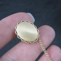 Vintage Krementz Oval Tie Tack Gold Plated New Old Stock