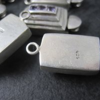Destash Lot Sterling Gemstone Box Clasps