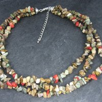 Southwestern 3 Strand Earthy Bead Necklace