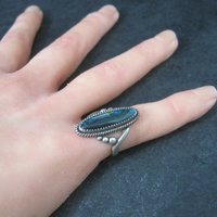 Vintage Southwestern Sterling Paua Shell Ring