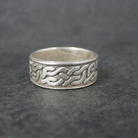 Vintage Sterling Celtic Band Ring Size 11