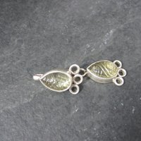 Sterling 3 Strand Carved Citrine Hook Clasp