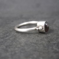 Vintage Sterling Garnet Ring Size 6.5