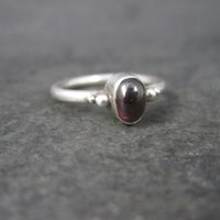 Vintage Sterling Garnet Ring Size 6.5