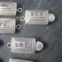 Destash Lot Sterling Gemstone Box Clasps