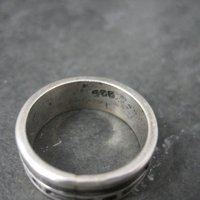 Vintage Sterling Tribal Band Ring Size 6