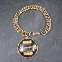 Vintage 50s South Dakota Souvenir Charm Bracelet 7 Inches