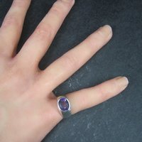 Vintage Sterling Amethyst Ring Size 5