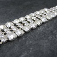 Vintage 50s Rhinestone Bracelet 6.75 Inches