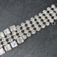 Vintage 50s Rhinestone Bracelet 6.75 Inches