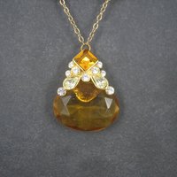 Vintage Golden Glass Necklace Roxanne Assoulin