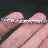 Southwestern Sterling Cuff Bracelet 6 Inches