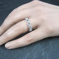 Vintage Sterling Cz Infinity Ring Size 8