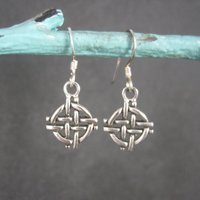 Vintage 90s Sterling Celtic Earrings