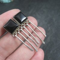 Southwestern Sterling Onyx Earrings