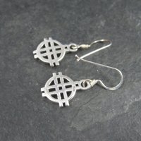 Vintage 90s Sterling Celtic Earrings