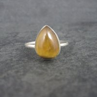 Dainty Sterling Tigers Eye Ring Size 10