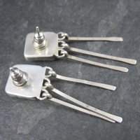 Southwestern Sterling Onyx Earrings