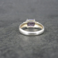 Vintage Sterling Amethyst Ring Size 7.25