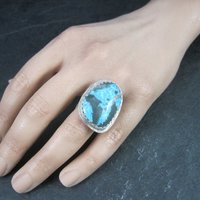 Vintage Navajo Sterling Turquoise Ring Size 7