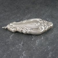 Ornate Sterling Silverware Flatware Rose Pendant