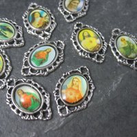 Lot of 9 Vintage Rosary Connectors .75 Inches