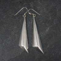 Long 90s Sterling Contemporary Modern Earrings