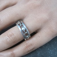 Vintage Sterling Dolphin Ring Size 8